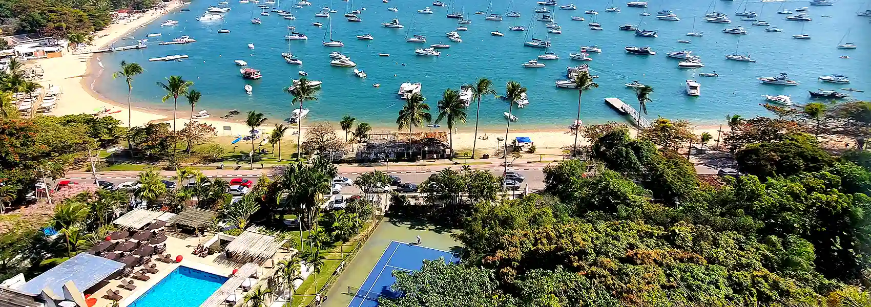 Vista da praia Ilhabela Saco da Capela